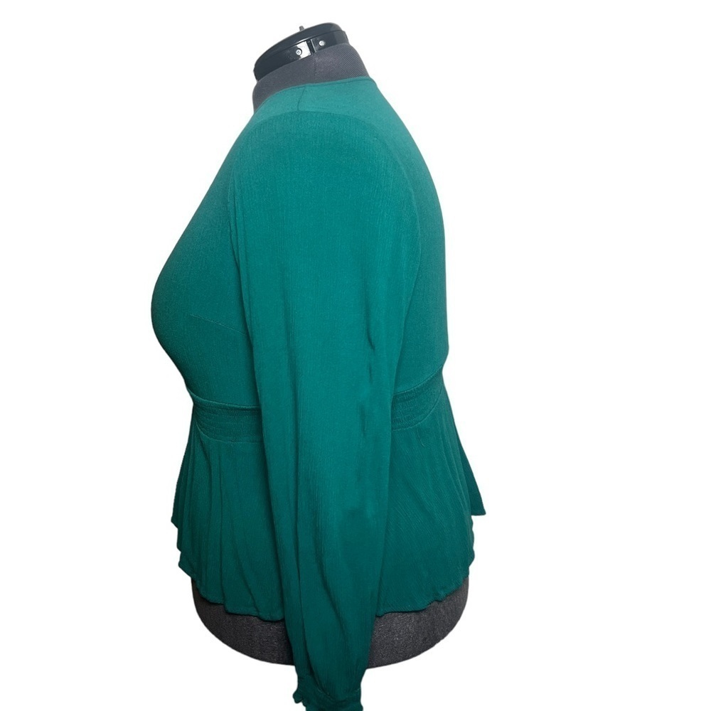 Torrid Green Peplum Top (Size 2) - Picture 4 of 6